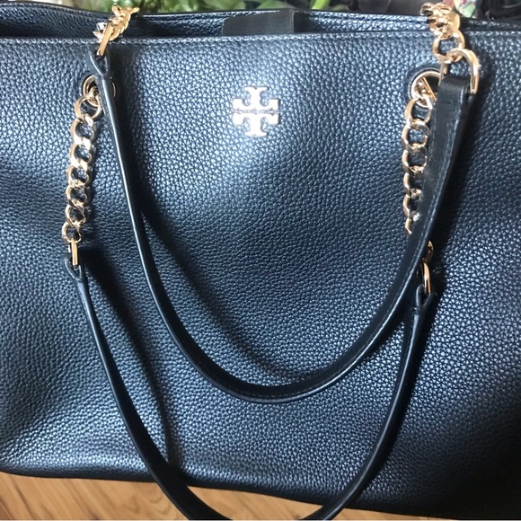 Tory Burch Black Leather Carter Tote - Picture 7 of 7